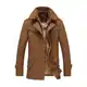 YOUTHUP Herren Wintermantel mit Stehkragen und Hochwertige Materialqualität Lange Jacke M Braun