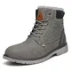Mishansha Herren Winterschuhe Warm Gefütterte Schneestiefel Wanderschuhe Wasserdicht rutschfeste Winter Boots für Outdoor Grau 41