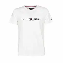 Herren Tommy Flag Hilfiger Tee Sporttop Regular Fit Sporttop, Weiß (Snow White 118), Medium ( Herstellergröße:M)