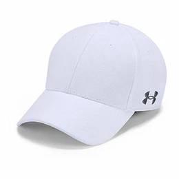 Blank Blitzing Cap, sportliche Cap, komfortable Kappe mit integriertem Schweißband Herren, White / Graphite , M/L