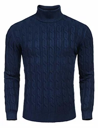 Herren Strickpullover Freizeit Slim fit Winter Basic Twist-Strick-Design