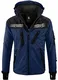 Rock Creek Herren Softshell Jacke Outdoor Regenjacke Windbreaker Softshelljacken Wanderjacke Skijacke Laufjacke Thermojacke Kapuze H-159 Navy S