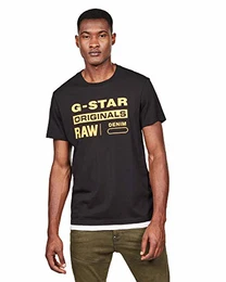 Herren T-Shirt Graphic 8 Round Neck'''', Schwarz (Dk Black 6484), Medium