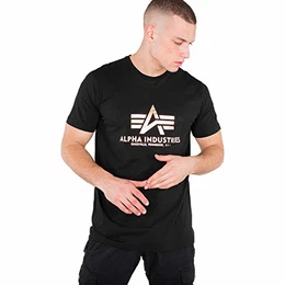 Basic T-Shirt schwarz/Gold - M