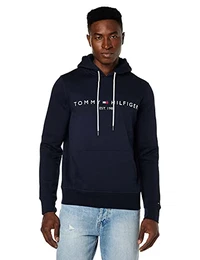 Herren Hoodie Core Tommy Logo mit Kapuze, Blau (Sky Captain), L