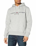 Tommy Hilfiger Herren Tommy Logo Hoody Sweatshirt Grau