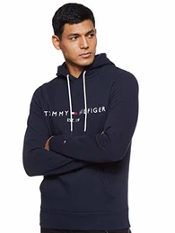 Herren TOMMY LOGO HOODY Sweatshirt, Blau (Sky Captain 403), Medium (Herstellergröße:M)