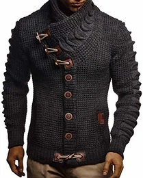 Herren Strickjacke Männer Jacke Moderne Freizeitjacke Stylische Übergangsjacke LN5585;M,Antra-Sch