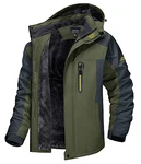 MAGCOMSEN Herren Outdoorjacke Skijacke Softshell Armeegrün