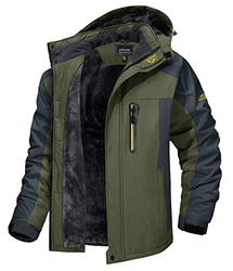 MAGCOMSEN Herren Outdoorjacke Skijacke Softshell Armeegrün