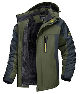 MAGCOMSEN Herren Outdoorjacke Skijacke Softshell Armeegrün