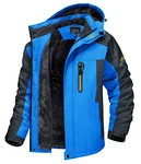 MAGCOMSEN Herren Outdoorjacke Skijacke Softshell Blau