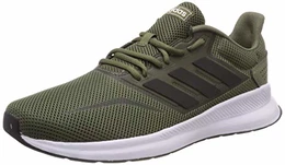 Herren Runfalcon Laufschuhe, Grün (Raw Khaki/Core Black/Footwear White 0), 43 1/3 EU
