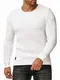 Red Bridge Herren Strickpullover Rundhals-Ausschnitt Pullover Weiß M