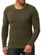 Red Bridge Herren Strickpullover Rundhals-Ausschnitt Pullover Khaki M