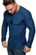 Amaci&Sons Oversize Vintage Herren Pullover Biker-Style Hoodie Sweatshirt Crew-Neck 6069 Blau M