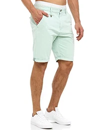 Herren Cuba Chino Shorts mit 5 Taschen Bermuda Herren Chino Shorts f. Männer Surf Spray M
