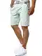 Indicode Herren Cuba Chino Shorts mit 5 Taschen inkl. Gürtel aus 100% Baumwolle   Kurze Hose Regular Fit Bermudas Sommerhose Herrenshorts Short Men Pants Chinohose für Männer Surf Spray M