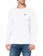 Levi's Herren Long-Sleeve Original Housemark Tee T-Shirt, Cotton + Patch White, XS