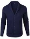 iClosam Herren Strickjacke Cardigan Mit V-Ausschnitt Aus Baumwolle (Dunkelblau-b, M)