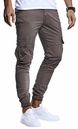 Herren Hose Jeans Stretch Jeanshose Chino Cargo Chinohose Jogger Freizeithose Stretch Slim Fit LN9285; W32L32, Anthrazit