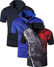 Herren 3 Stuck Mischen Pack Sport Polo T-Shirt LSL195 MixPackD M