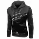 Baxboy Herren Pullover Hoodie Sweatjacke Longsleeve Sweatshirt Jacke Langarm Kapuzenpullover Hoody Sweater 2628, Farbe:Schwarz, Größe:XL