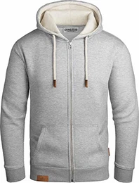 Herren Kapuzenjacke grau meliert, M, GEC490