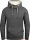 Grin&Bear Herren Kapuzenpullover mit Cross Over Kapuze anthrazit, M, GEC477