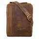 STILORD ''''John'''' Kleine Herrentasche Ledertasche Vintage 8,4 Zoll Tablettasche Umhängetasche Männer Schultertasche mit Reißverschluss Leder, Farbe:mittel - braun