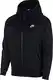 Nike Herren Hoodie Mit Durchgehendem Reißverschluss Sportswear Club Fleece, Black/Black/White, M-T, BV2645-010