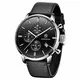 Pagani Design Business Herren Uhren Quartz Chronograph Wasserdicht Armbanduhr mit (Schwarz-2)