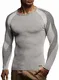 Leif Nelson Herren dünner Strick-Pullover Rundhals-Ausschnitt Slim Fit Winter Sommer Moderner Männer Winterpullover Wollpullover Langarm Crew Neck Feinstrick FBA-1830 Ecru-Schwarz Medium