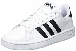 Herren Grand Court Sneaker, Weiß Schwarz, 43 1/3 EU