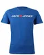 JACK & JONES Herren T-Shirt JJEPROLOG Tee SS Crew Neck Regular Fit Rundhals Kurzarm Logo Print Shirt 100% Baumwolle Grau Blau Dunkelblau S M L XL XXL, Größe:M, Farbe:Classic Blue (12157199)