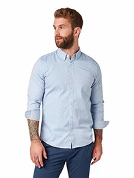 Herren Hemd mit Muster 1008320, 15837 - Light Blue Oxford, L