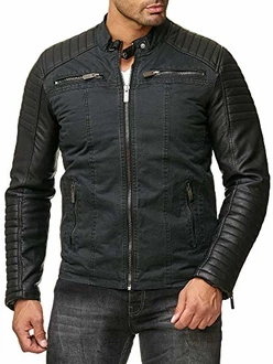 Red Bridge Herren Bikerjacke Arif Schwarz