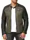 Red Bridge Herren Bikerjacke Kunst- Lederjacke Baumwolle Kunstleder Ärmel Double Khaki M