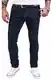 Rock Creek Herren Jeans Hose Regular Slim Stretch Jeans Herrenjeans Herrenhose Denim Stonewashed Basic Stretchhose Raw RC-2138 Dunkelblau W32 L36