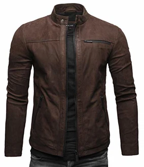 Crone Epic Herren Lederjacke Cleane Leichte Basic Jacke Dunkelbraun Crone Epic Herren Lederjacke Cleane Leichte Basic Jacke Dunkelbraun