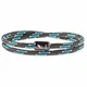 Wind Passion Armband Blau Unisex Maritim Segeltau mit Magnetverschluss für Männer und Frauen, Größe XX-Large