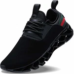 Wonesion Herren Fitness Laufschuhe Atmungsaktiv Rutschfeste Mode Sneaker Sportschuhe schwarz