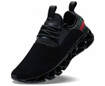 Wonesion Herren Fitness Laufschuhe Atmungsaktiv Rutschfeste Mode Sneaker Sportschuhe schwarz