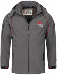 Arctic Seven Herren Softshell Jacke Sport AS087 Dunkelgrau (AS087)