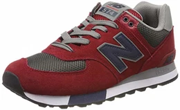 574v2, Herren Niedrig, Rot (Red/Grey), 43 EU (9 UK)