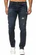 Reslad Jeans Herren Destroyed Slim Fit Herren-Hose Jeanshose Männer Hosen Stretch Denim Jeans RS-2090 Dunkelblau W32 / L32