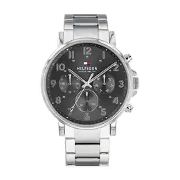 Multi Zifferblatt Quarz Uhr für Herren mit Silbernes Edelstahlarmband - 1710382