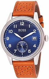 Hugo Herren Analog Quarz Armbanduhr mit Lederarmband 1513668