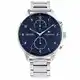 Tommy Hilfiger Multi Zifferblatt Quarz Uhr für Herren mit Silbernes Edelstahlarmband - 1791575