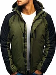 BOLF Herren Winterjacke Skijacke Snowboardjacke J.STYLE HH011 [4D4] Rot/Grün (4D4)